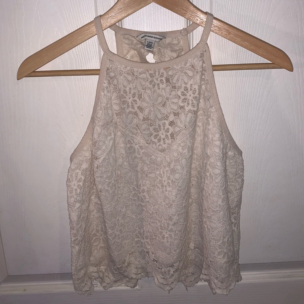 Laced slightly cropped top